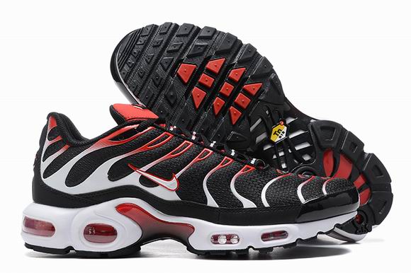 Cheap Nike Air Max Plus Black White Red TN Men's Shoes-138